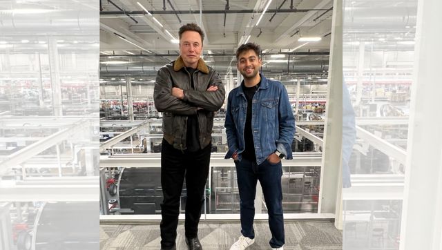 Elon Musk finally meets his Twitter friend from India Elon Musk finally meets his Twitter friend from India
