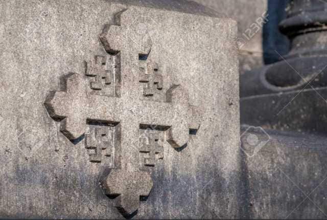 Four Swastika like symbols around a cross in the Church of Jesus, Denmark. Image courtesy Monidipa Bose Dey