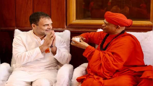 Rahul Gandhi initiated into Lingayat sect by seer of Muruga Mutt in Karnataka