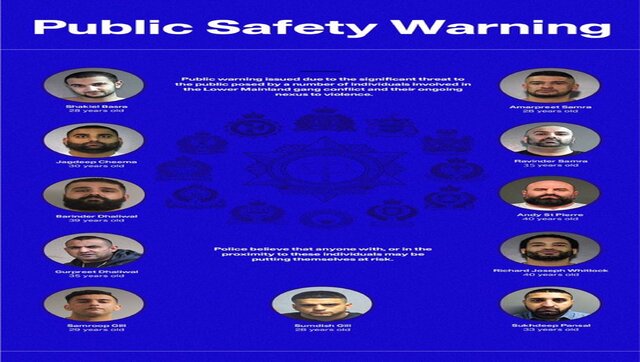 In Canada Police's list of most violent criminals, nine of 11 men are of Punjab origin In Canada Police's list of most violent criminals, nine of 11 men are of Punjab origin