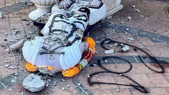 Gandhi statue at Hindu temple in New York vandalised; second attack in 15 days Gandhi statue at Hindu temple in New York vandalised; second attack in 15 days