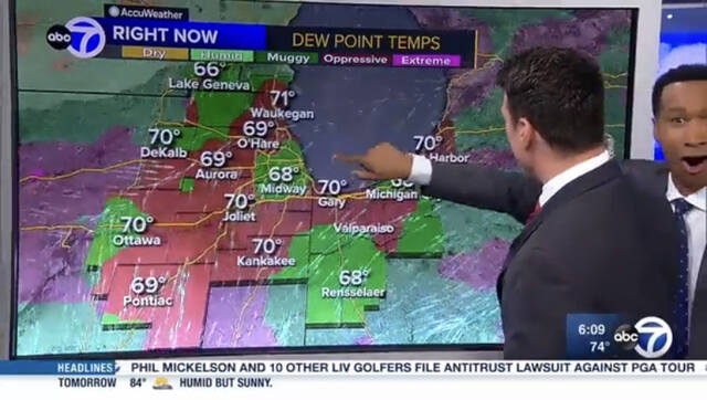 Weather reporter reacts as he discovers TV with touch screen technology Weather reporter reacts as he discovers TV with touch screen technology