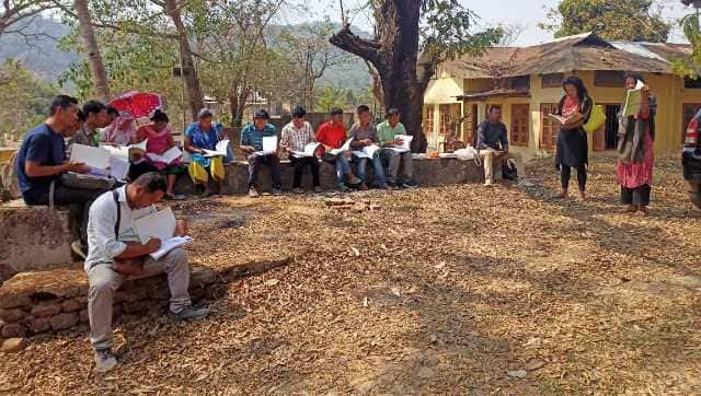 Learning about farming. Image courtesy Indra Shekhar Singh