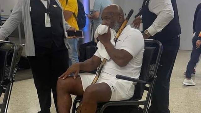 Pictures of legendary boxer Mike Tyson sitting in a wheelchair go viral Pictures of legendary boxer Mike Tyson sitting in a wheelchair go viral