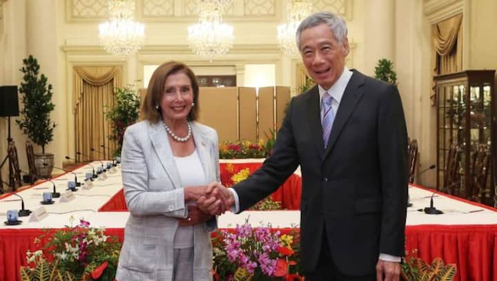 US House Speaker Nancy Pelosi meets Singapore leaders at the start of Asia tour