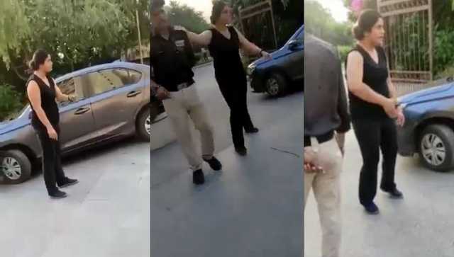 Now, Noida woman does a Shrikant Tyagi, abuses and roughs up society guards as 'Biharis' - WATCH Now, Noida woman does a Shrikant Tyagi, abuses and roughs up society guards as 'Biharis' - WATCH