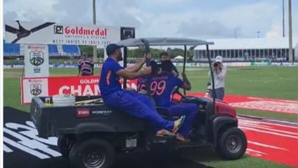 India vs West Indies: Rohit Sharma and Co celebrate T20I series victory with a ride on Buggy