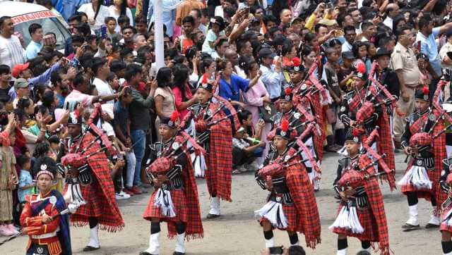 The SUMI pipe band. Image courtesy Suchita Pradhan