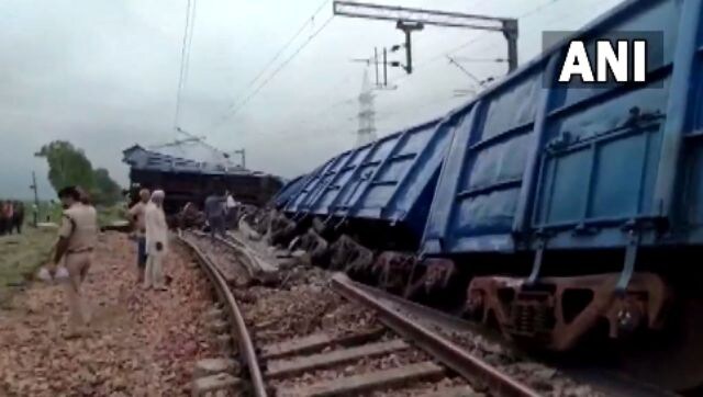 Rail traffic disrupted on Delhi-Rohtak route as goods train derails near Kharawar railway station Rail traffic disrupted on Delhi-Rohtak route as goods train derails near Kharawar railway station