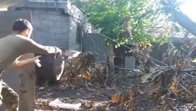 Ukraine-Russia War: Ukrainians throw twig bricks to clear booby traps, Watch Videos