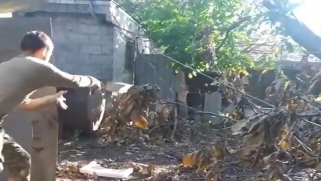 Ukraine-Russia War: Ukrainians throw twig bricks to clear booby traps, Watch Videos Ukraine-Russia War: Ukrainians throw twig bricks to clear booby traps, Watch Videos