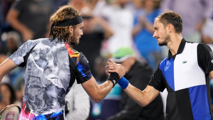 Medvedev ousted by Tsitsipas after error-strewn performance in Cincinnati semis; Kvitova faces Garcia in final