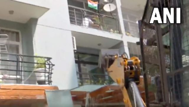 Noida assault case: Illegal construction at politician Shrikant Tyagi's residence demolished Noida assault case: Illegal construction at politician Shrikant Tyagi's residence demolished