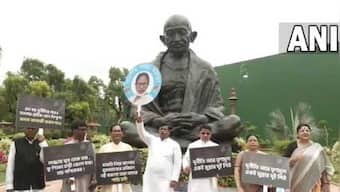WATCH: West Bengal BJP MPs protest in front of Gandhi statue against Partha Chatterjee's alleged role in Bengal SSC scam