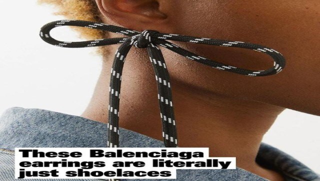 Balenciaga's new shoelace earrings worth 20K leave internet baffled