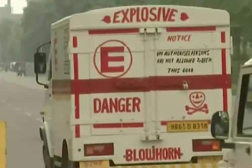 Preparations are underway for the demolition of Supertech's twin 40-storey towers in Emerald Court project, Noida. Explosives reach the spot. ANI