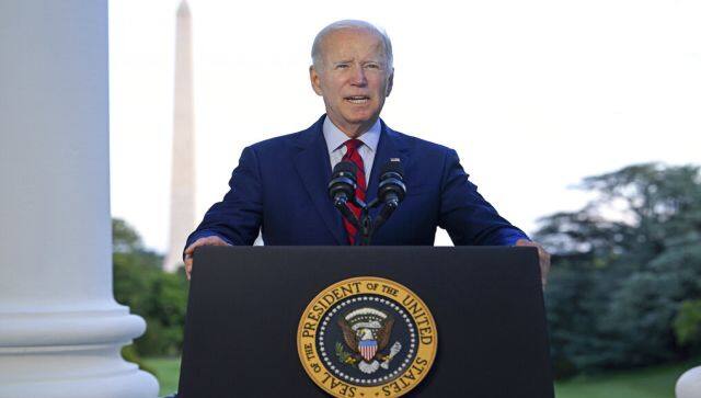 US President Joe Biden annouces that a US airstrike killed Ayman al-Zawahiri in Afghanistan. He hoped it would be “one more measure of closure” for families of 9/11 vicitims. AP 
