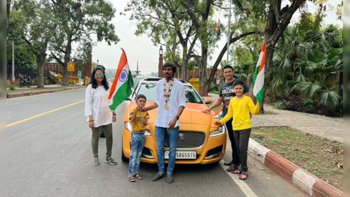 Watch: Youth from Gujarat revamps his car on "Har Ghar Tiranga" theme, spends Rs 2 lakh