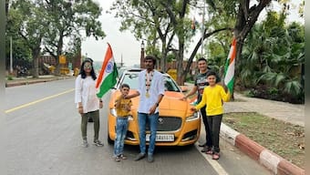 Watch: Youth from Gujarat revamps his car on "Har Ghar Tiranga" theme, spends Rs 2 lakh