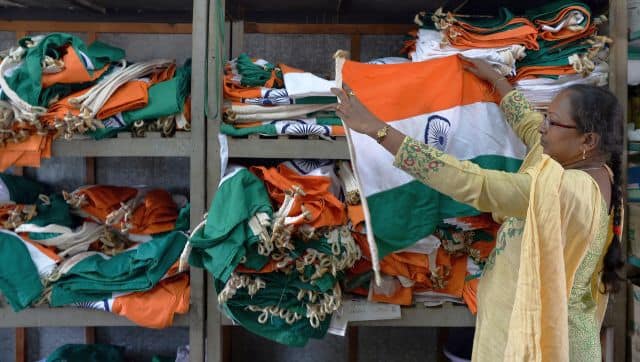 Karnataka Khadi Gramodyog Samyukta Sangha's employees take hours to create a single national flag. They pay utmost attention to detail to ensure that the Tricolour comes out perfect. AFP