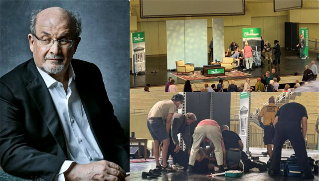 Author Salman Rushdie on ventilator after New York stabbing Author Salman Rushdie on ventilator after New York stabbing