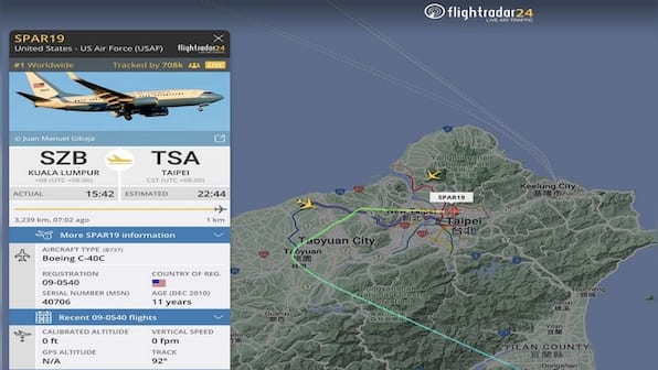 Nancy Pelosi in Taiwan: How SPAR19 carrying US House Speaker became the world's most-watched plane
