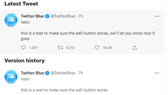 Twitter’s edit button is finally here: Platform’s Twitter Blue handle sends out the first edited tweet