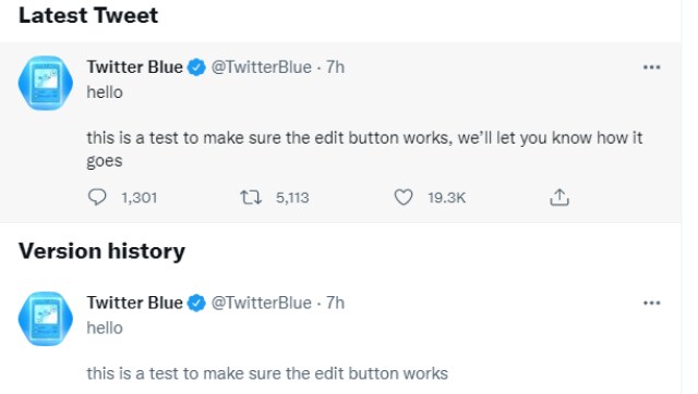 Twitter's edit button is finally here: the blue handle of the Twitter platform sends the first edited tweet