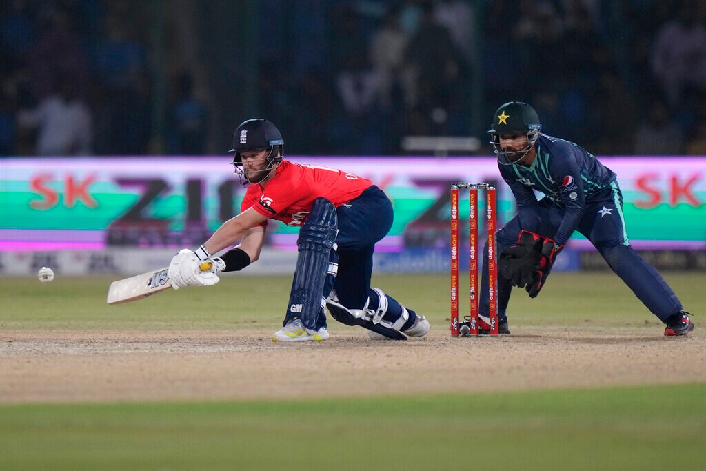 Ben Duckett scored a 22-ball 43 in the middle overs to keep the scoreboard moving after Alex Hales and Phil Salt provided a good stand to England at the top. AP
