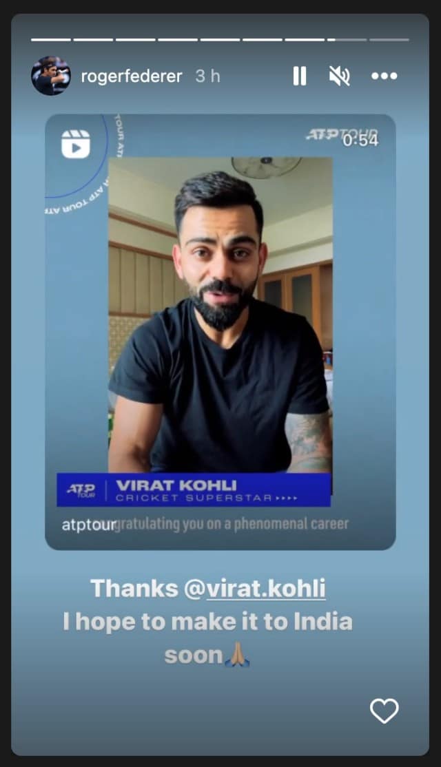 Roger Federer responds to Virat Kohlis message on Instagram reveals massive India wish