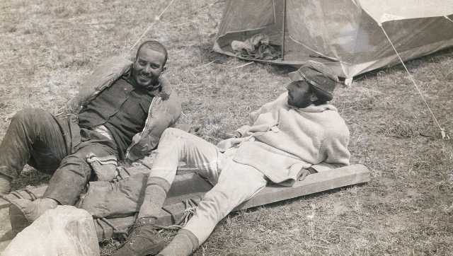 Harish Kapadia and Zerksis Boga. Image courtesy Lt. Nawang Kapadia Library