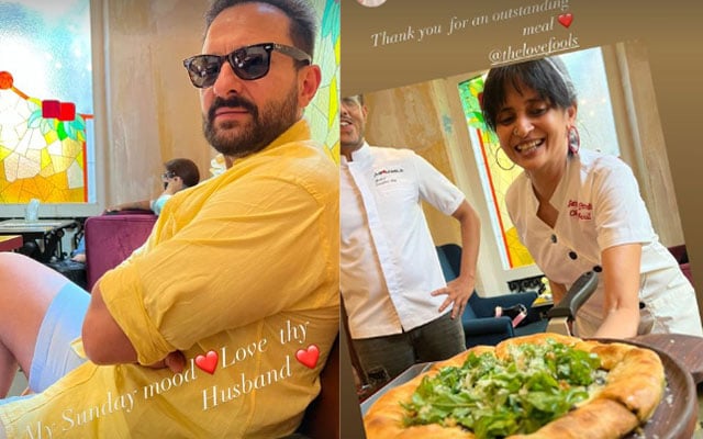 Kareena Kapoor Khan enjoys Sunday mood with husband Saif Ali Khan at lunch shares pics