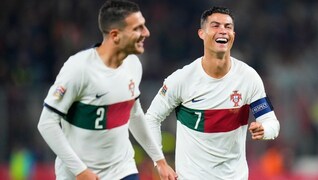 Cristiano Ronaldo Scores on a Header Against Czech Republic