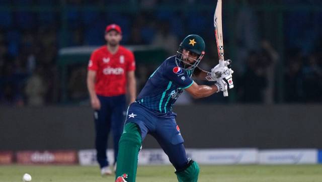 Shan Masood 40-ball 65 was the only solid show by a Pakistani batter while Khushdil Shah (29) and Mohammad Nawaz (19) down the order. AP