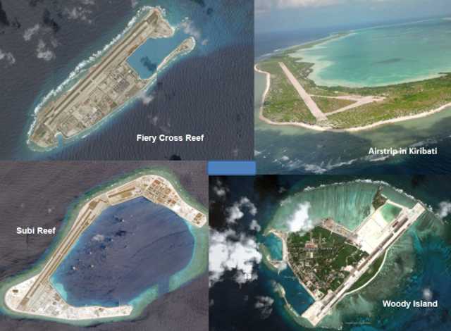 Chinese Airstrips on Reclaimed Islands in SCS