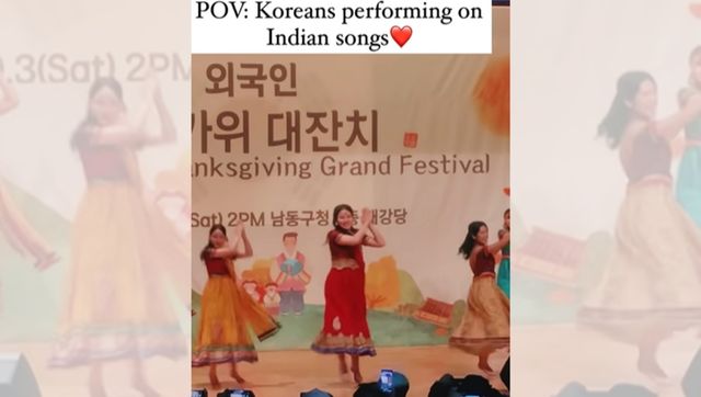한국인이 추수 감사절에서 인도 노래에 맞춰 춤을 추고 인터넷이 반응