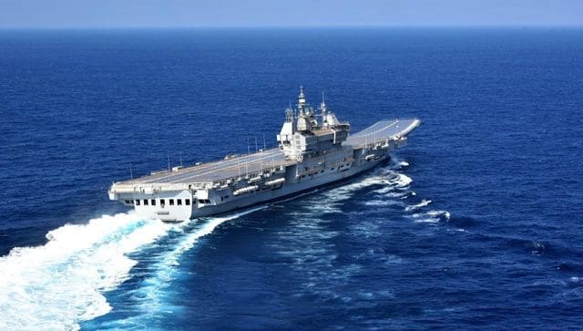 INS Vikrant can hold 30 fighter planes and helicopters. Twitter/@PiyushGoyal