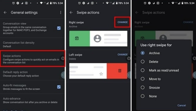 How to configure Gmail swipe actions on Android (and why you should)