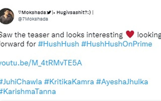 Hush Hush Trailer Excites Fans Sharing Reactions On Social Media