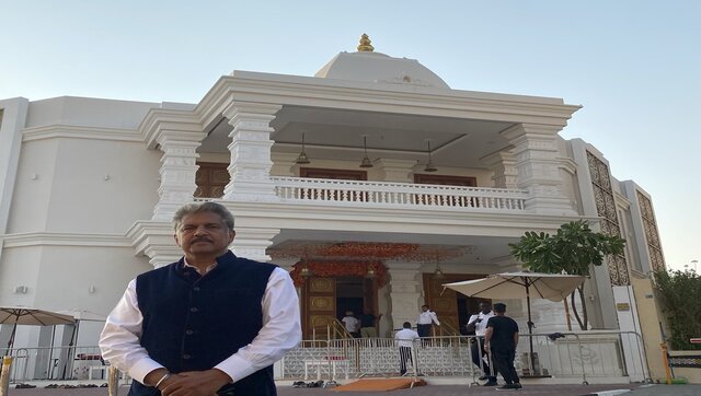 Anand Mahindra shares picture as he visits newly-inaugurated Hindu temple in Dubai