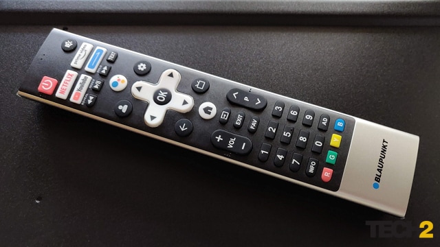 Blaupunkt 50QD7010 QLED TV Review Remote