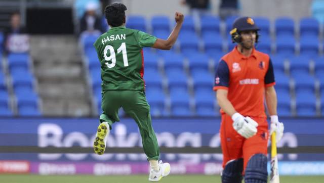 Hasan Mahmud was also influential with his four-over spell with 2-15 while also bowling a maiden. AFP