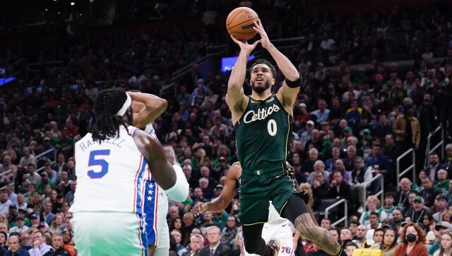 NBA: Jayson Tatum, Jaylen Brown Each Score 35, Celtics Beat 76ers In ...