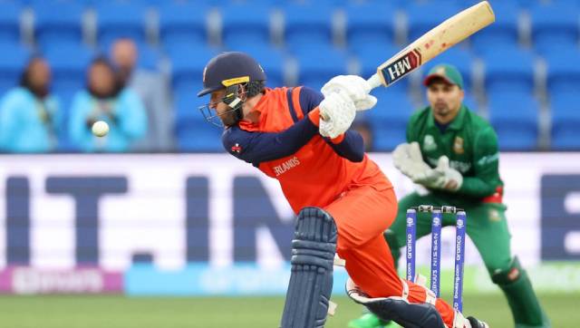 Paul Van Meekeren put up a last-ditched effort with 14-ball 24 and also hit a towering six in the last over to worry the Bangladeshis but the Asian side managed to sail through. ICC