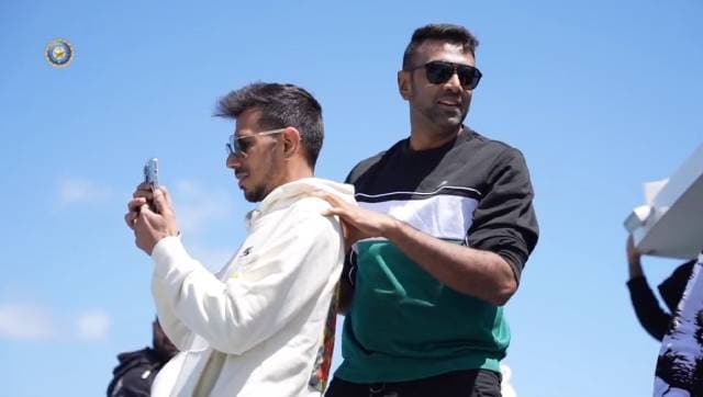 India spin duo Yuzverndra Chahal (left) and R Ashwin were captured enjoying their leisure period while on the boat to the Rottnest Island. BCCI