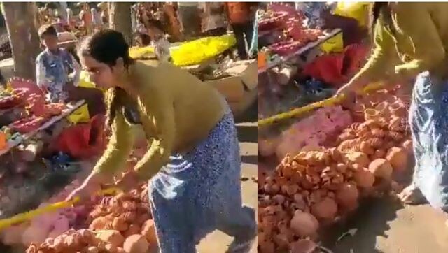 WATCH: Doctor and daughter of ex-IAS officer in UP goes on rampage, smashes diya stalls outside her house on Diwali WATCH: Doctor and daughter of ex-IAS officer in UP goes on rampage, smashes diya stalls outside her house on Diwali