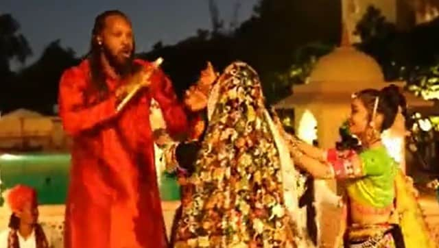 Legends League Cricket: Chris Gayle dances to dhol during garba night as he celebrates navratri Gujarat Giants teammates