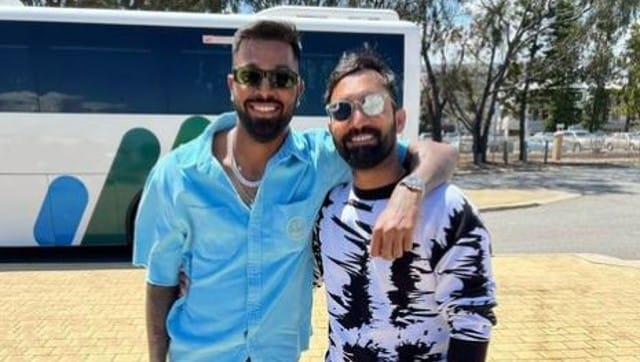 Dinesh Karthik with Hardik Pandya