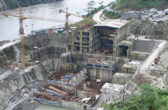 The under-construction Lower Subansiri dam