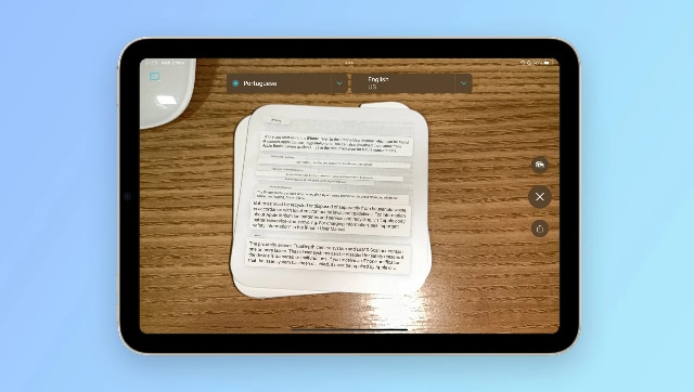 How to translate text with camera on your iPad with iPadOS 16- Technology News, Firstpost